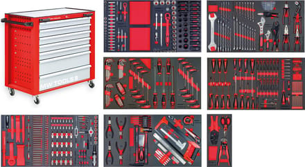 Gevulde PRACO gereedschapswagen XL 514-delig MW Tools MWE512G2P