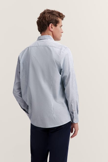 Bugatti Herren Oxford overhemd in een gestreepte look