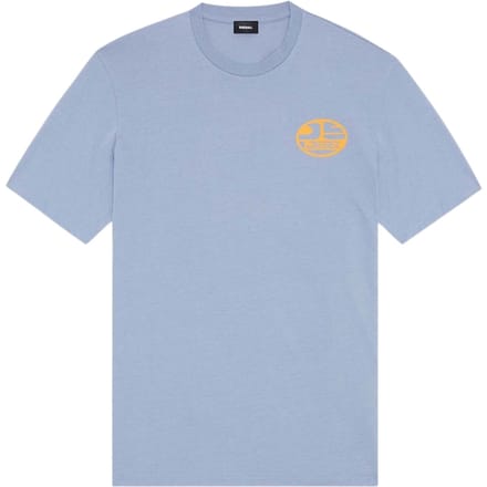 Diesel Ovaal DS-logo Stonewash blauw T-shirt