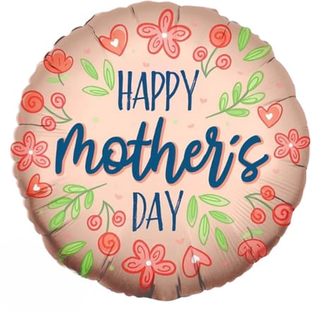 Folieballon - Happy mother's day - rond- 76cm