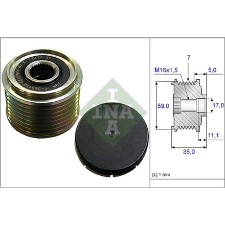 Schaeffler Ina Generator vrijloop INA 535 0159 10