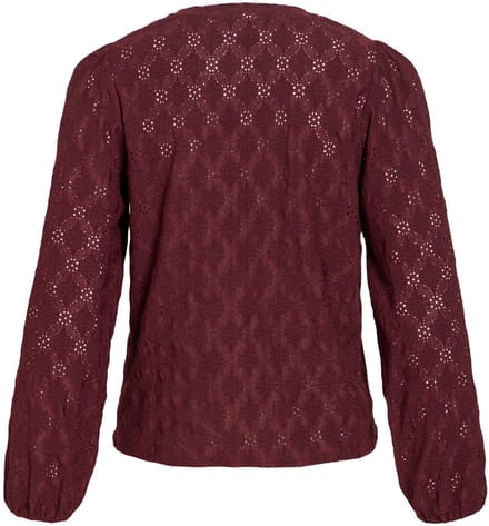 VILA - VIASTA O-NECK L/S TOP - NOOS - Dames - Blouses