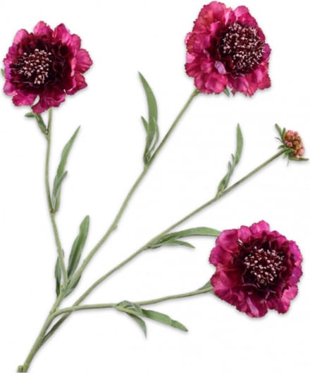 Silk-ka - Kunsttak - scabiosa - roze - H80 cm