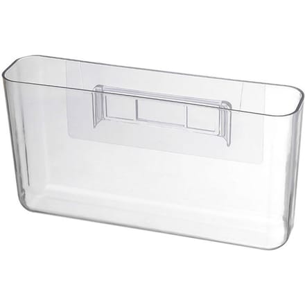 Boîte de Rangement Plastique Transparent Sans Perçage Organisateur Mural pour Téléphone Télécommande white