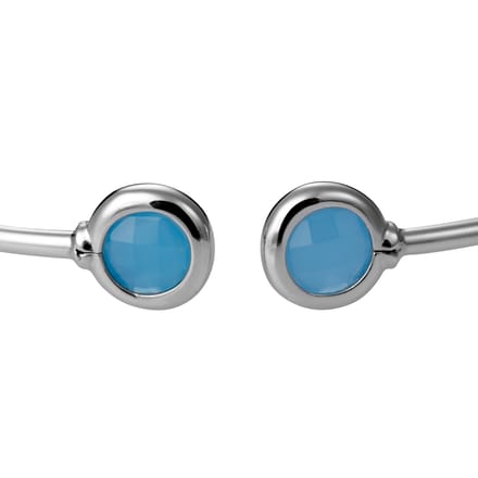 Orphelia ZA-7403 - Armband Bangle - Zilver 925 - Sea Blue Glass - 58 mm