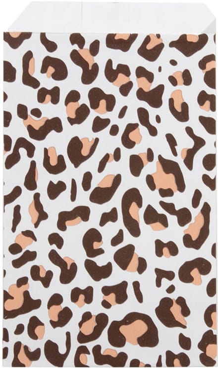 200x Papieren Zakjes Leopard 12x19cm
