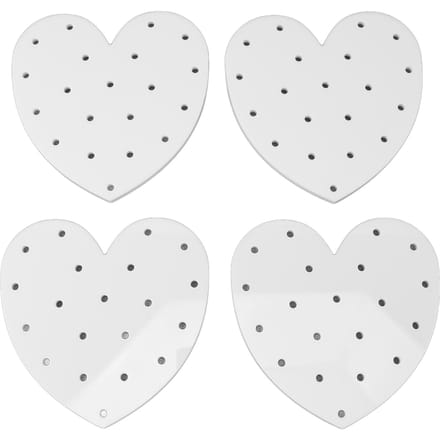 4 Pièces Support à Cake Pops 20 Trous Forme Cœur Rustique Acrylique Présentoir Sucettes Support pour Mariage white