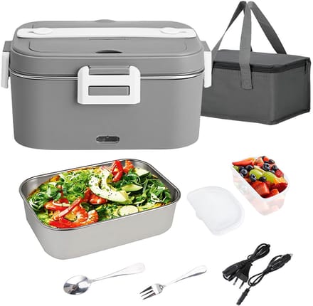 Elektrische Lunchbox 1.8L - 12/24/110V - Draagbare Warmhoudbox - RVS
