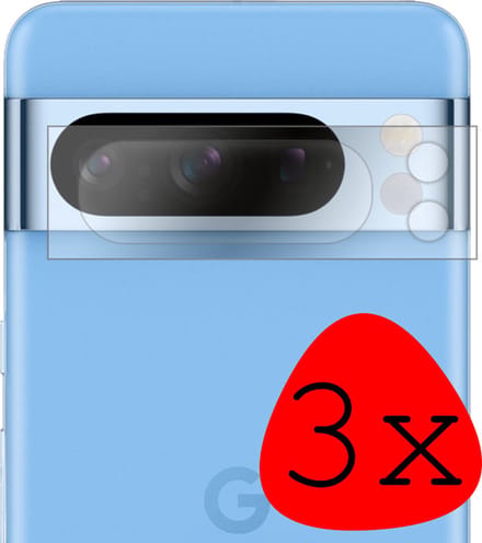 Camera Lens Protector - 3 Stuks Geschikt voor Google Pixel 8 Pro - Camera Screenprotector Beschermglas - Gehard Glas - Tempered Glass - Screen Protector