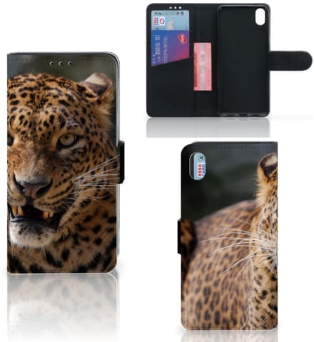 Xiaomi Redmi 7A Telefoonhoesje met Pasjes Luipaard