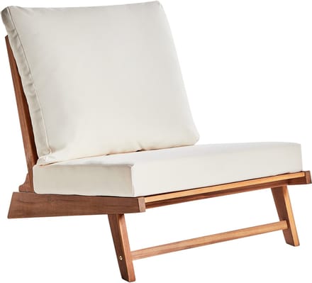 MICCIANO - Tuinstoel - Gebroken wit - Acaciahout
