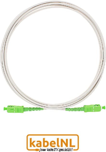 glasvezel aansluitkabel 3 meter gearmeerd, type SC/APC-SC/APC