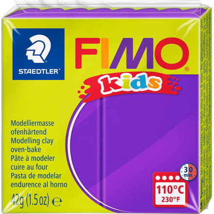 Fimo Kids boetseerklei 42g lila Klei