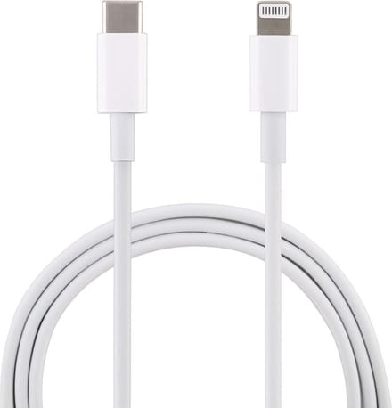 8-Pin naar USB-C oplader kabel - 1 Meter - 20W 2A - geschikt voor iPhone en iPad - wit