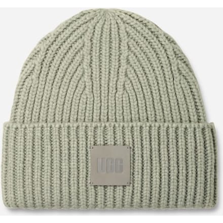 UGG® Chunky Rib Beanie for Women, Size OS, Acrylic Blend/Leather/Wool