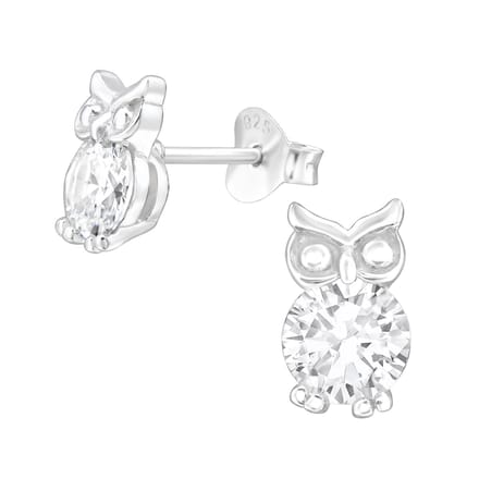 Montebello Oorbellen Alonna - 925 Zilver E-Coating - Uil - 9x5mm