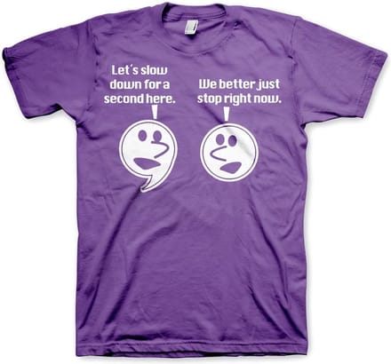 Hybris Let's Slow Down For A Second T-shirt paars