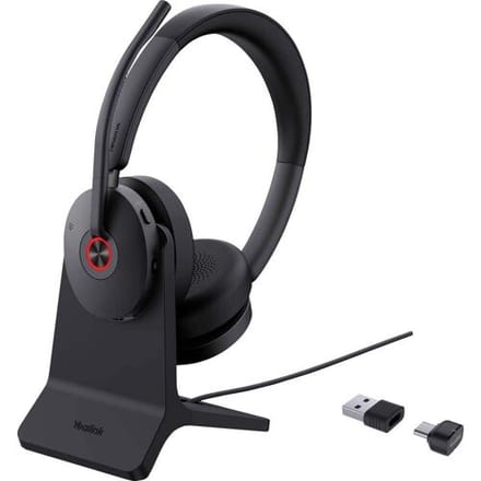 Yealink BH 74 UC On Ear headset Bluetooth Zwart Telefoon