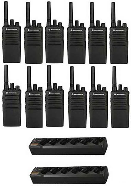 Set van 12 Motorola XT420 UHF IP55 PMR446 Portofoon met 2 multiladers