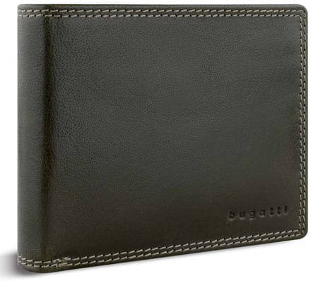 bugatti Leren portemonnee Savona Wallet With Flap 8CC Green olijfgroen