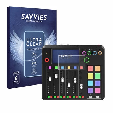 Savvies - Screenprotector voor Rode Rodecaster Pro II - Folie Beschermfolie transparant 6 Stuks