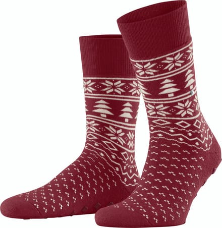 Burlington X-Mas Fair Isle HP Mannen Sokken (regular) - cranberry - Maat 40-46