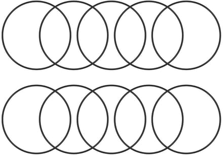 Dailygoods- O-ringen 10 Stuks - Nitrilrubber - 65 mm Buitendiameter - 61 mm Binnendiameter - 2 mm Breed - Afdichtingsset - Afdichtringen