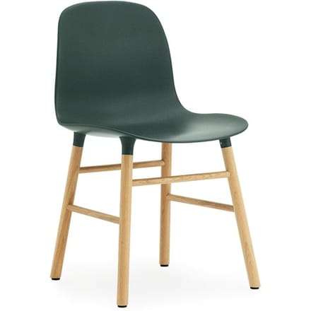 Normann Copenhagen - Form stoel met houten frame - eiken - groen