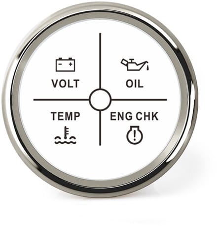 Hollex witte 4-in-1 Alarminstrument 9-32V Ø59mm