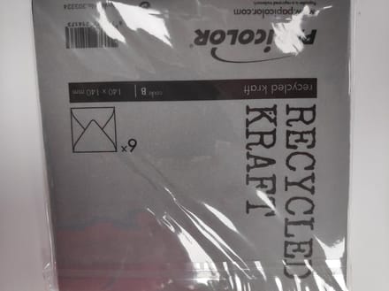 Papicolor Original Envelop Recycled Kraft Zwart 6 stuks 140 x 140 mm