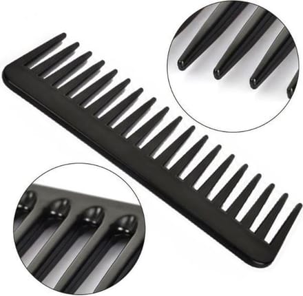 Cabantis Brede Kam 20 Tanden - Styling Tool - Wide Tooth Comb - Kapper Kam - Haar Accessoire - Zwart
