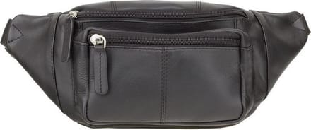 Visconti Leren Heuptas - Buideltas - Stijlvol Heuptasje - Zwart (720 blk)