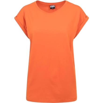 Urban Classics - Extended shoulder Dames T-shirt - S - Oranje