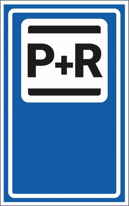 Parkeren en rijden sticker, E12 320 x 200 mm