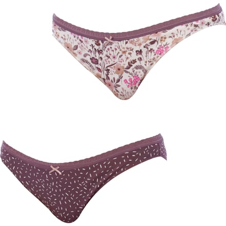 Set van 2 Mini Katoenen Slipjes 1031034 Dames