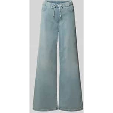 wide fit jeans van katoenmix