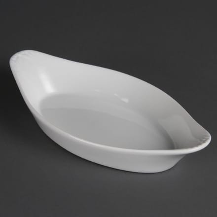 Olympia Whiteware ovale gratineerschalen 25,3x14cm (6 stuks)