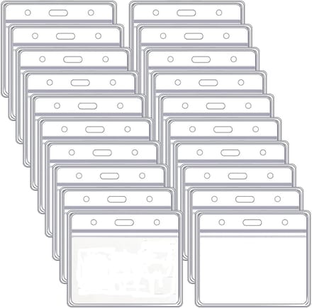 50 Stuks PVC ID-Kaarthoezen Transparant voor Naamplaatjes en Identiteitskaarten