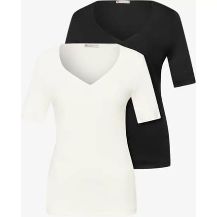 Shirt met hartvormige halslijn in een pak van 2