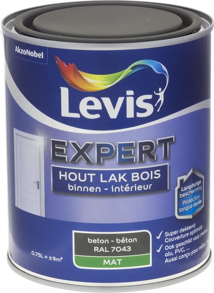 Levis - Expert Hout Lak Binnen Mat - Beton - 0,75 L