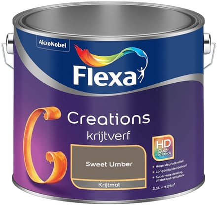 Flexa - Creations Muurverf Krijt - Sweet Umber - Mengverf - 2,5 L