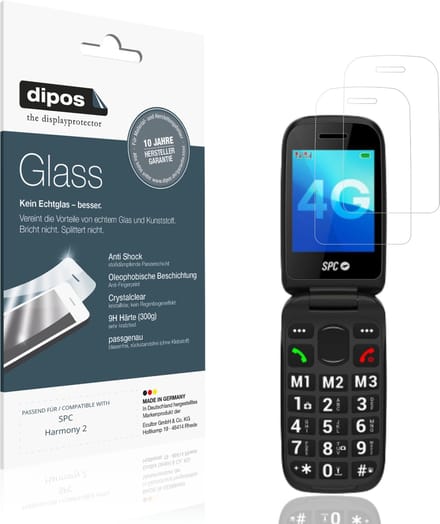 dipos – 2x Pantserfolie geschikt voor SPC Harmony 2 | 9H Screenprotector