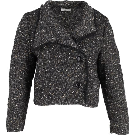 Isabel Marant Etoile Edith Tweed Jas in Zwart Wol