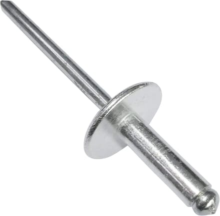 Set van 100 Blindklinknagels Ø4.8x16mm met Brede Kop - DIN 7337 C - Aluminium/Staald