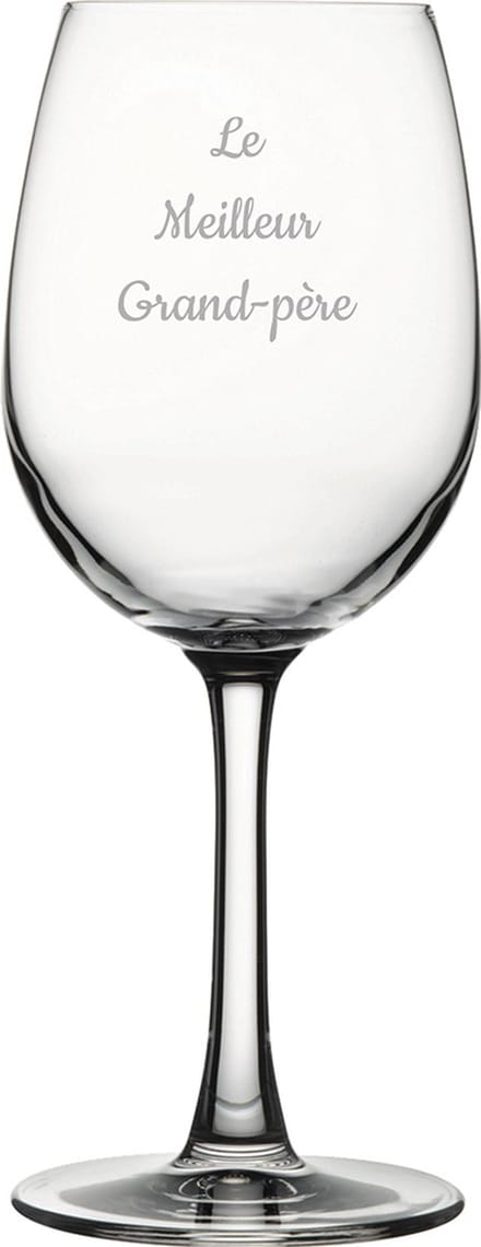 Witte wijnglas gegraveerd - 36cl - Le Meilleur Grand-père