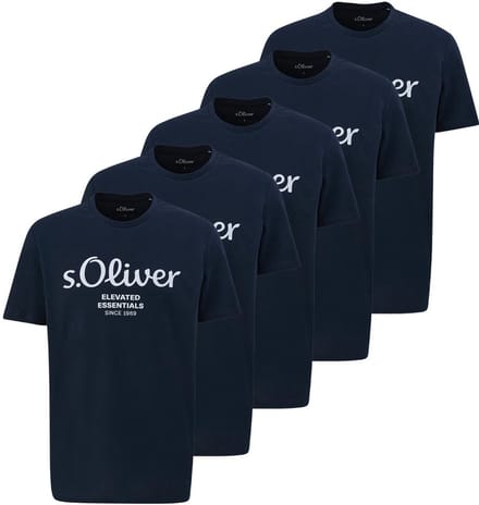 s.Oliver Heren t-shirt 5 pack Basic