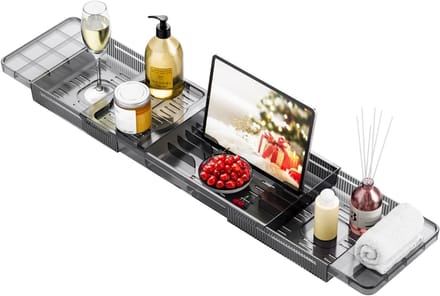 REN® Badplank - Badplank Voor in Bad - Badkussen - Zwart - 19cm x 56cm x 5cm