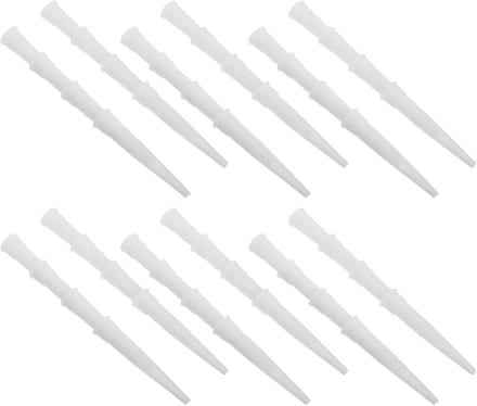 Kitspuit Mondstukken - Kit Applicator Tips - Badkamer Keuken Afdichting - Herbruikbaar Duurzaam Plastic - 8x1.9x1.9CM - Wit