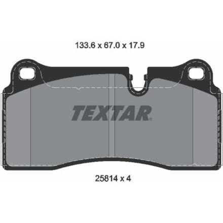 Remblokset TEXTAR 2581401, achter