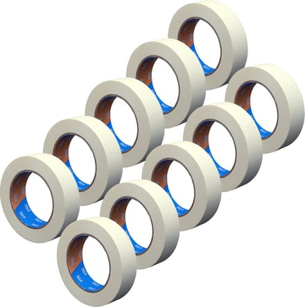 DULA Schilderstape - 10 rollen - 30mm x 50m - Afplaktape - Maskingtape